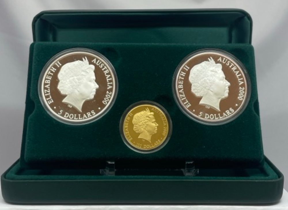Sydney 2000 Olympic Gold and Silver 3 Proof Coin Set #3 Dedication II product image