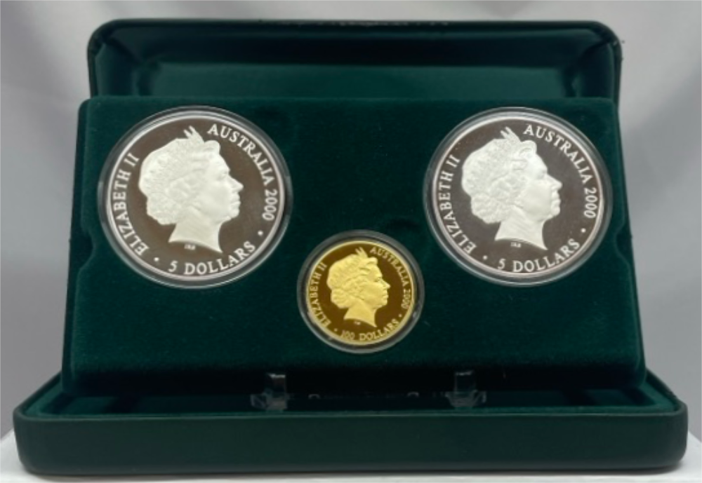 Sydney 2000 Olympic Gold and Silver 3 Proof Coin Set #4 Preparation I product image