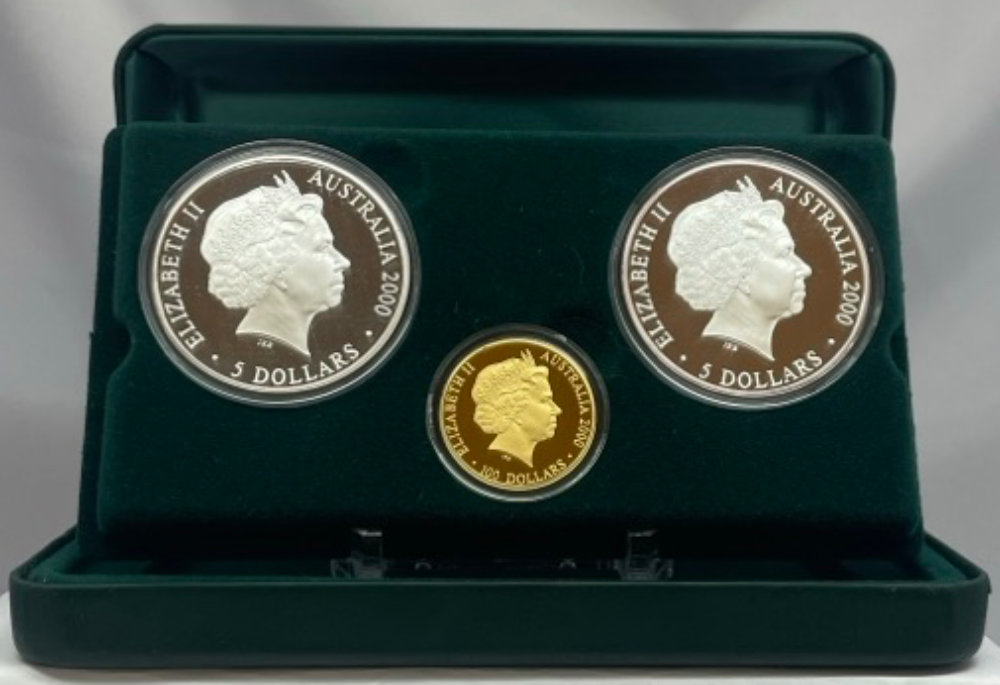 Sydney 2000 Olympic Gold and Silver 3 Proof Coin Set #5 Preparation II product image