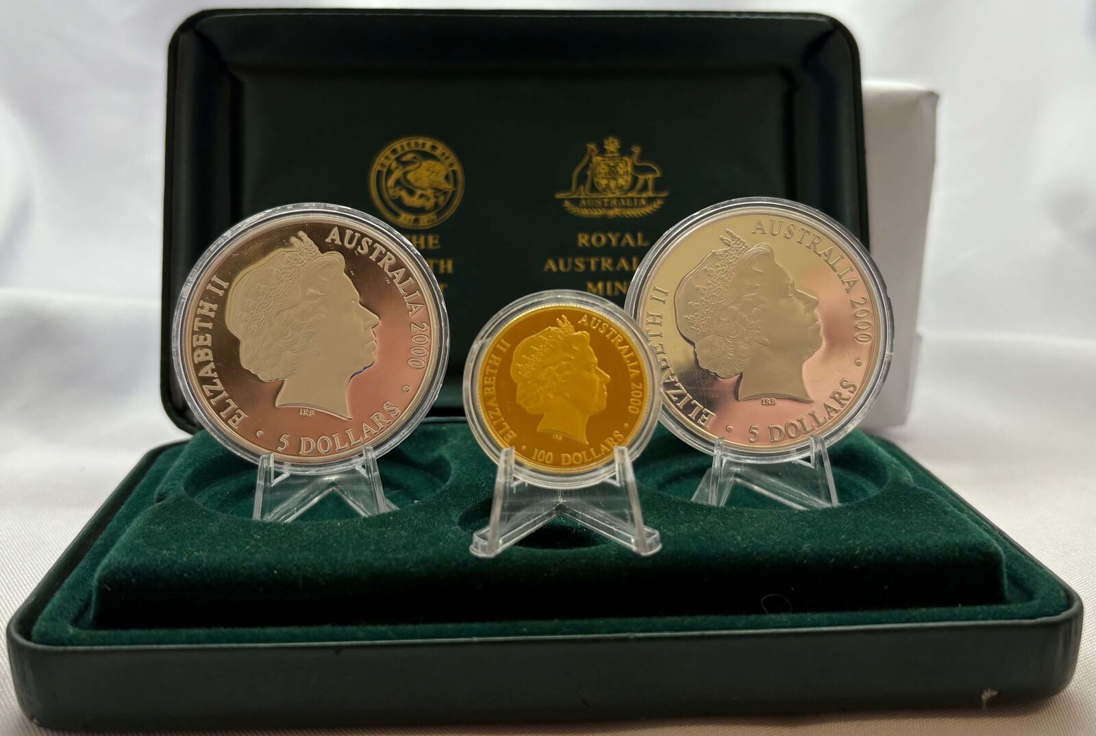 Sydney 2000 Olympic Gold and Silver 3 Proof Coin Set #8 Achievement (Torch) product image