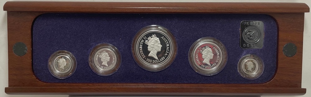 1989 Perth Mint Koala Platinum 5 Coin Proof Set (1oz to 1/20oz) product image