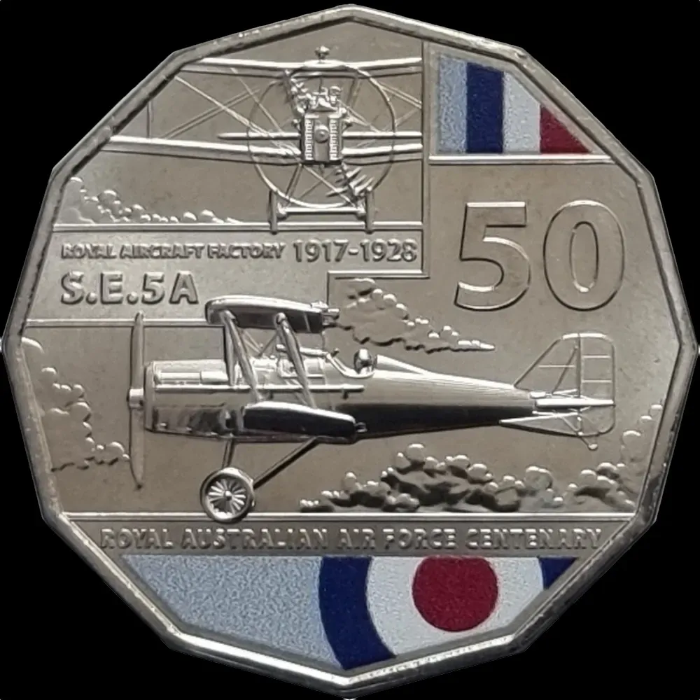 2021 50 Cent Uncirculated Coin Royal Aircraft Factory S.E.5A Ex Set product image
