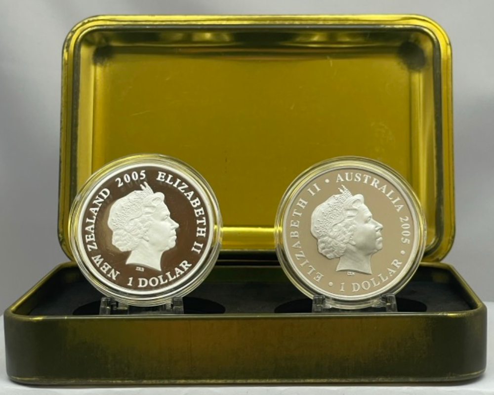 2005 Silver Two Coin Set (2 *1oz) ANZAC 90th Anniversary in Cake Tin product image