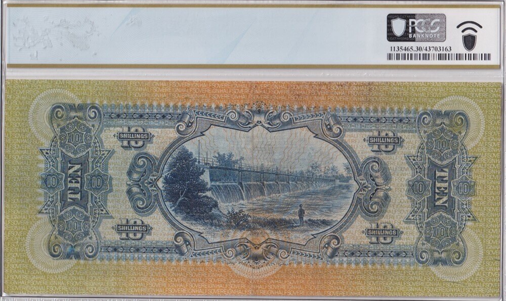 1917 Ten Shilling Collins/Allen R2eF PCGS VF30 product image