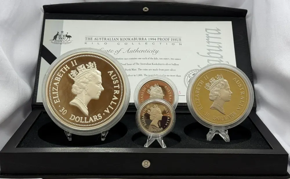 1994 Silver Four Coin Set (1kg 10oz 2oz 1oz) product image