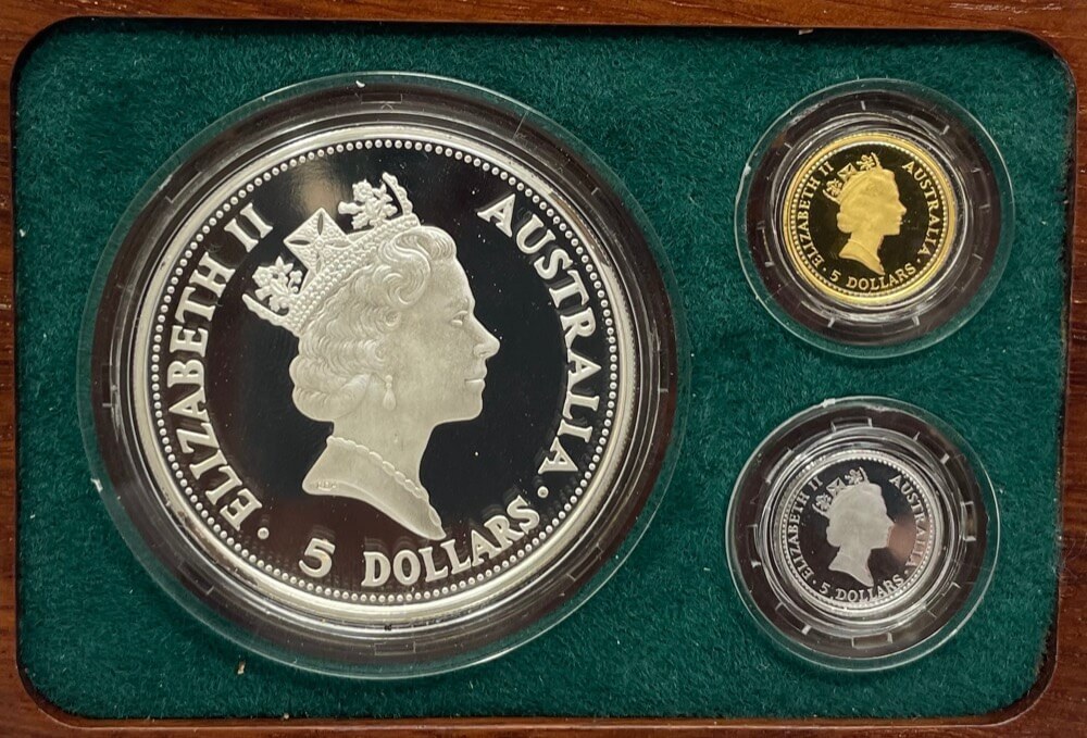 1990 Gold Platinum Silver Family of Precious Metals Proof Coin Set Mini product image