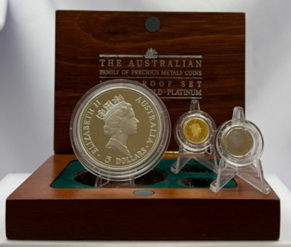1991 Gold Platinum Silver Family of Precious Metals Proof Coin Set product image