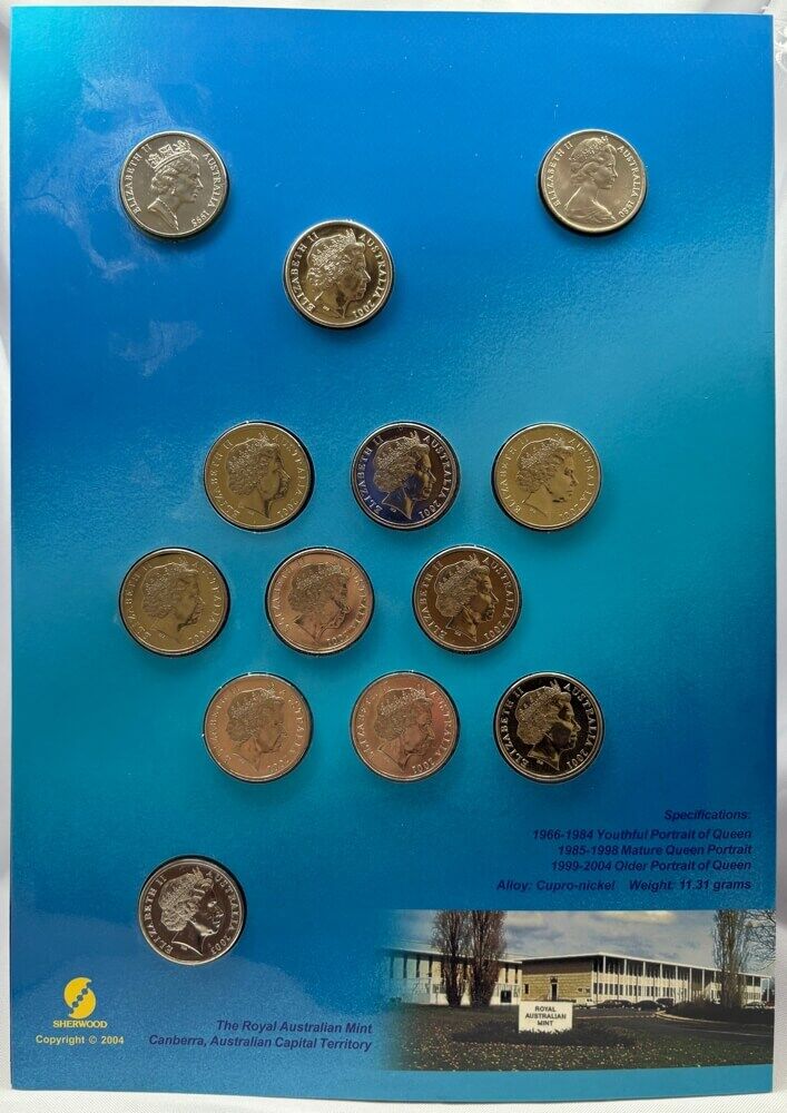 1966 2001 Unofficial 20 Cent 13 Coin Set Centenary of Federation product image