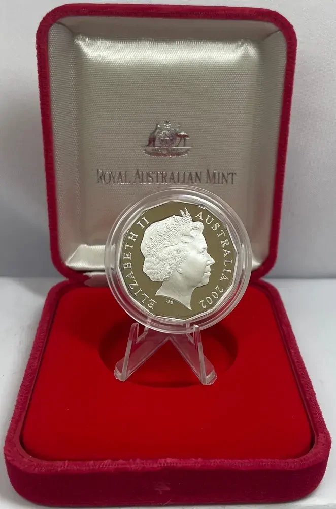 2002 Silver 50 Cent Proof Coin Accession Golden Jubilee product image