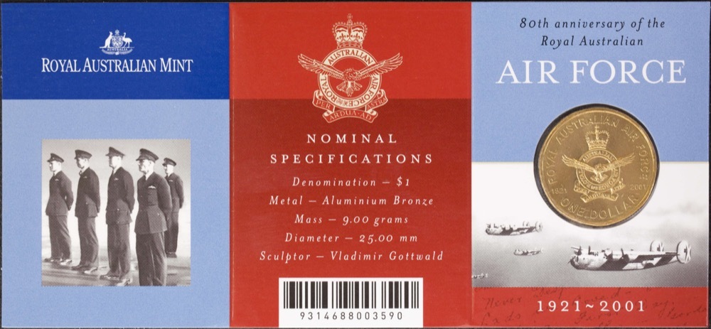 2001 1 Dollar Uncirculated Coin Royal Australian Air Force (RAAF) product image