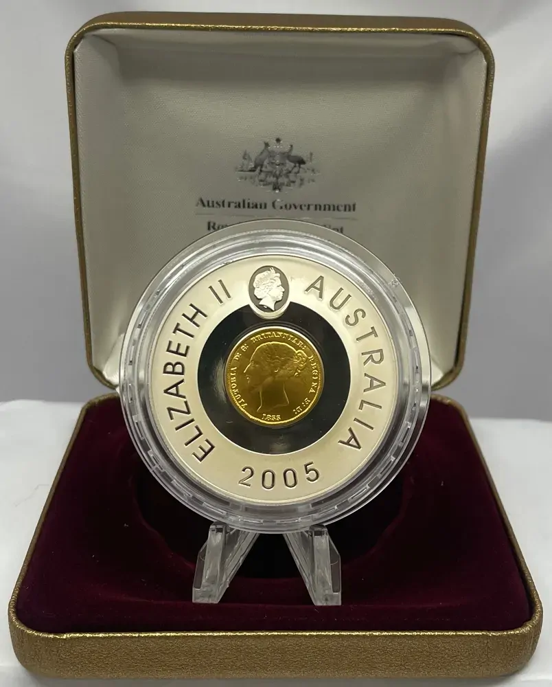 2005 Silver 1 Dollar Proof Ballot Issue Sydney Mint 1855 Half Sovereign product image