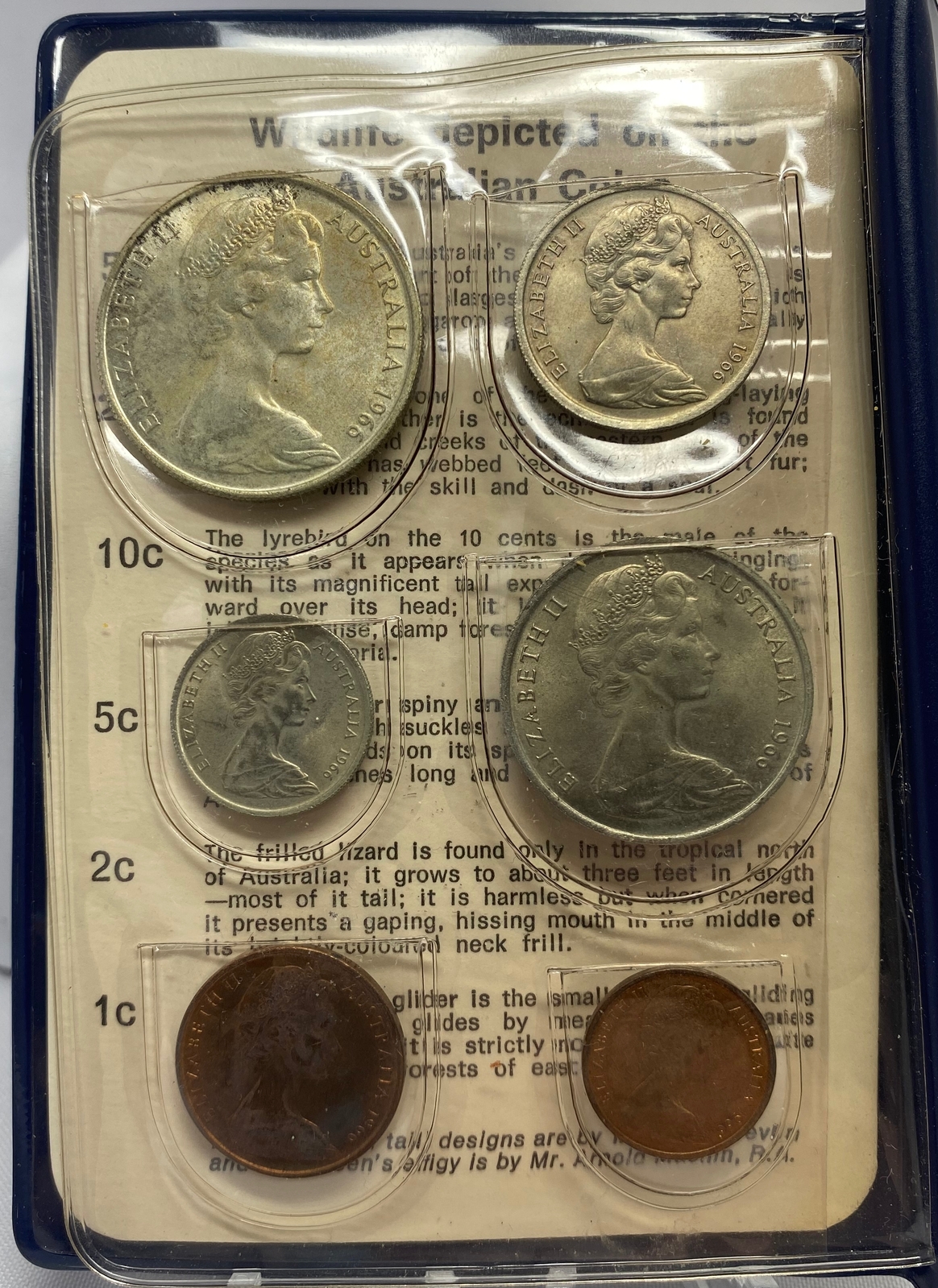 1966 Uncirculated Mint Coin Set Blue Wallet product image