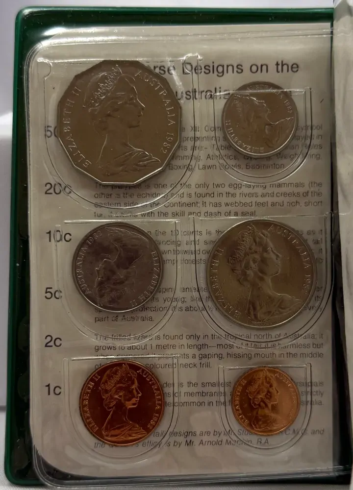 Australia 1982 Uncirculated Mint Coin Set Commonwealth Games product image