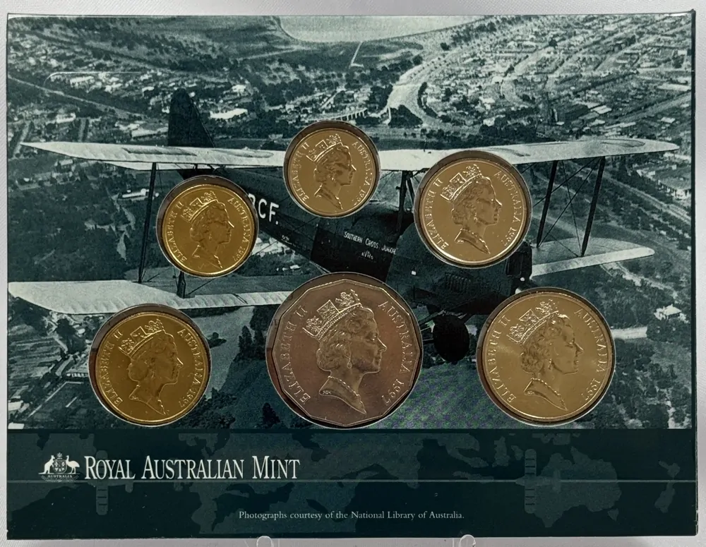 Australia 1997 Uncirculated Mint Coin Set Kingsford Smith product image