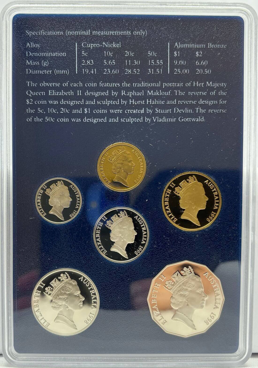 Australia 1998 Proof Coin Set Bass and Flinders product image