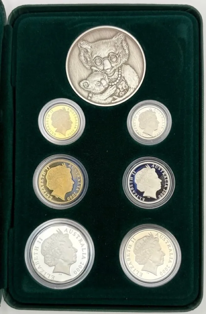 Australia 2000 Baby Proof Coin Set Millennium Flag product image