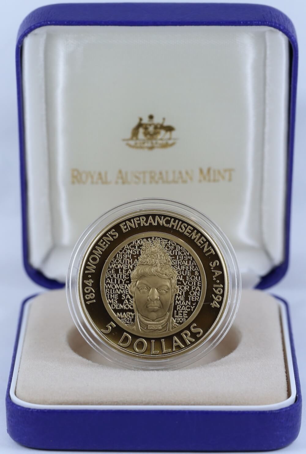 1994 5 Dollar Proof Coin Centenary of the Enfranchisement of Women product image