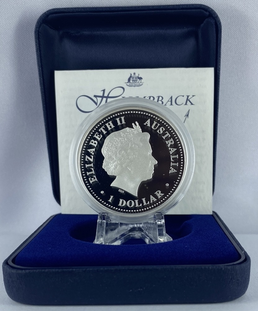 2008 Silver One Ounce Proof Coin Antarctic Territory Humpback Whale product image