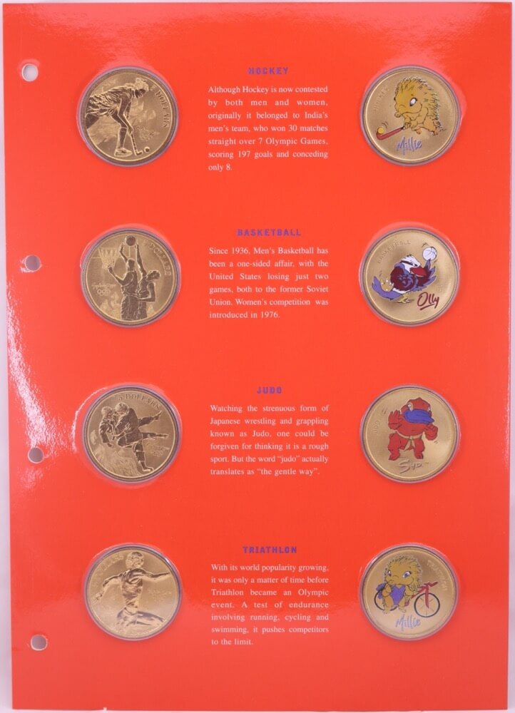Australia Sydney 2000 Bronze Olympic 28 Coin And Mascot Medallion Set product image