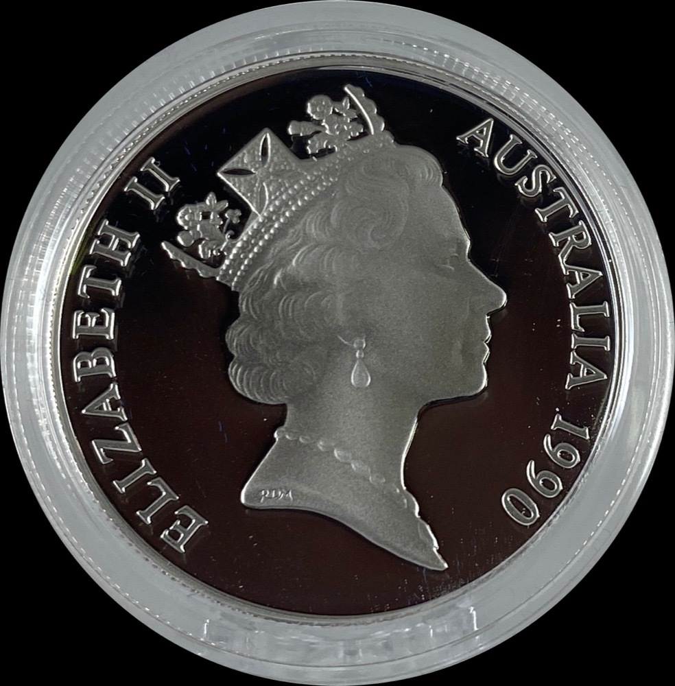 1990 10 Dollar Silver Proof Coin Birds of Australia White Cockatoo product image