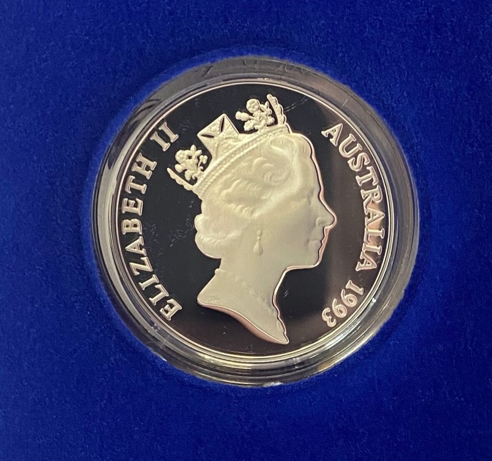 1993 Silver 10 Dollar Proof Coin Birds of Australia Palm Cockatoo product image