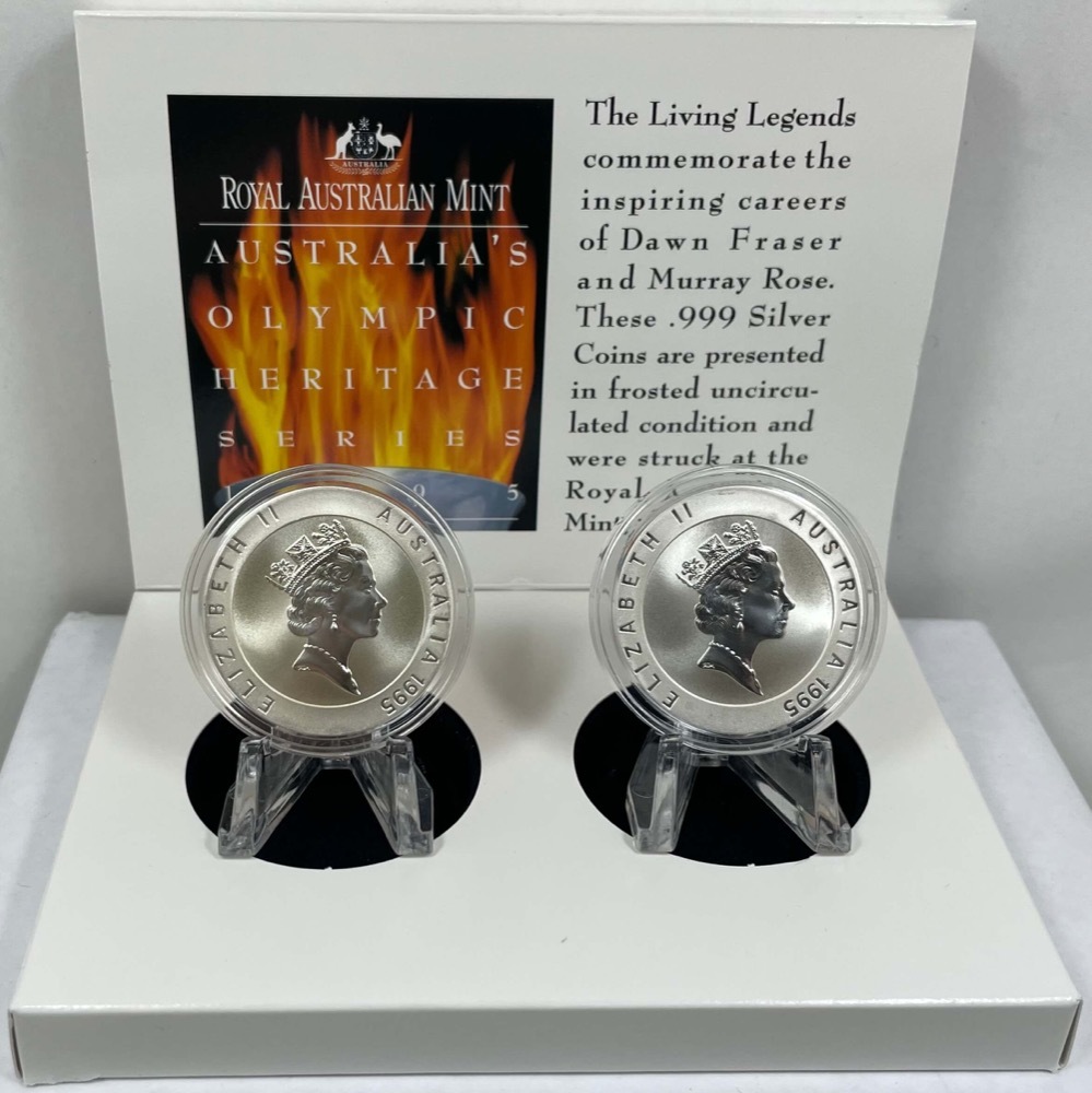1995 Ten Dollar Specimen Pair The Living Olympic Legends product image