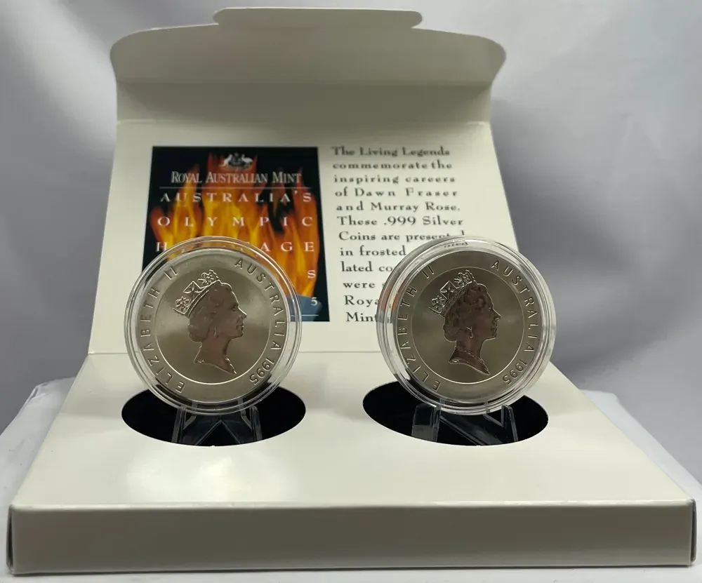 1995 Ten Dollar Specimen Pair The Living Olympic Legends product image