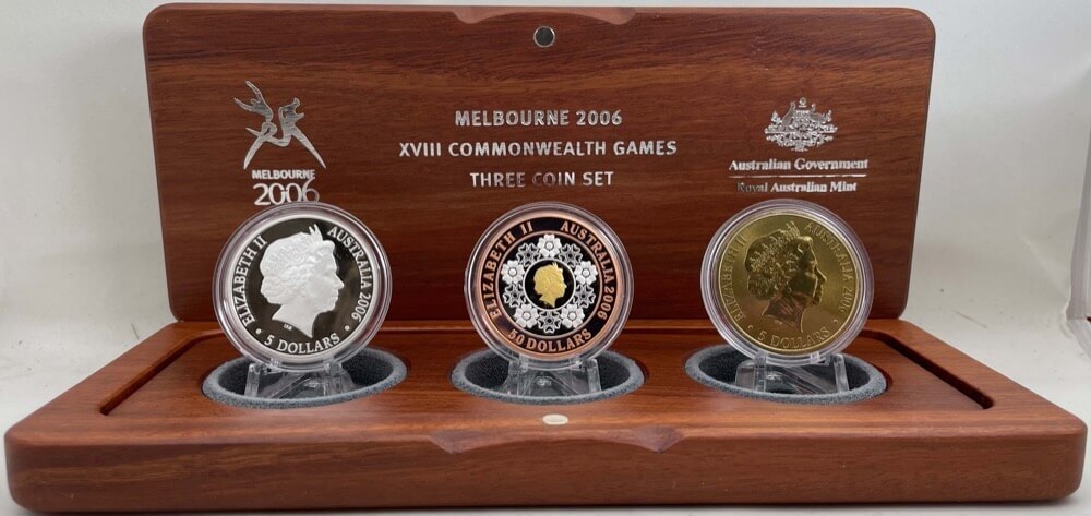 2006 Fifty Dollar Three Coin Proof Set Melbourne Games product image