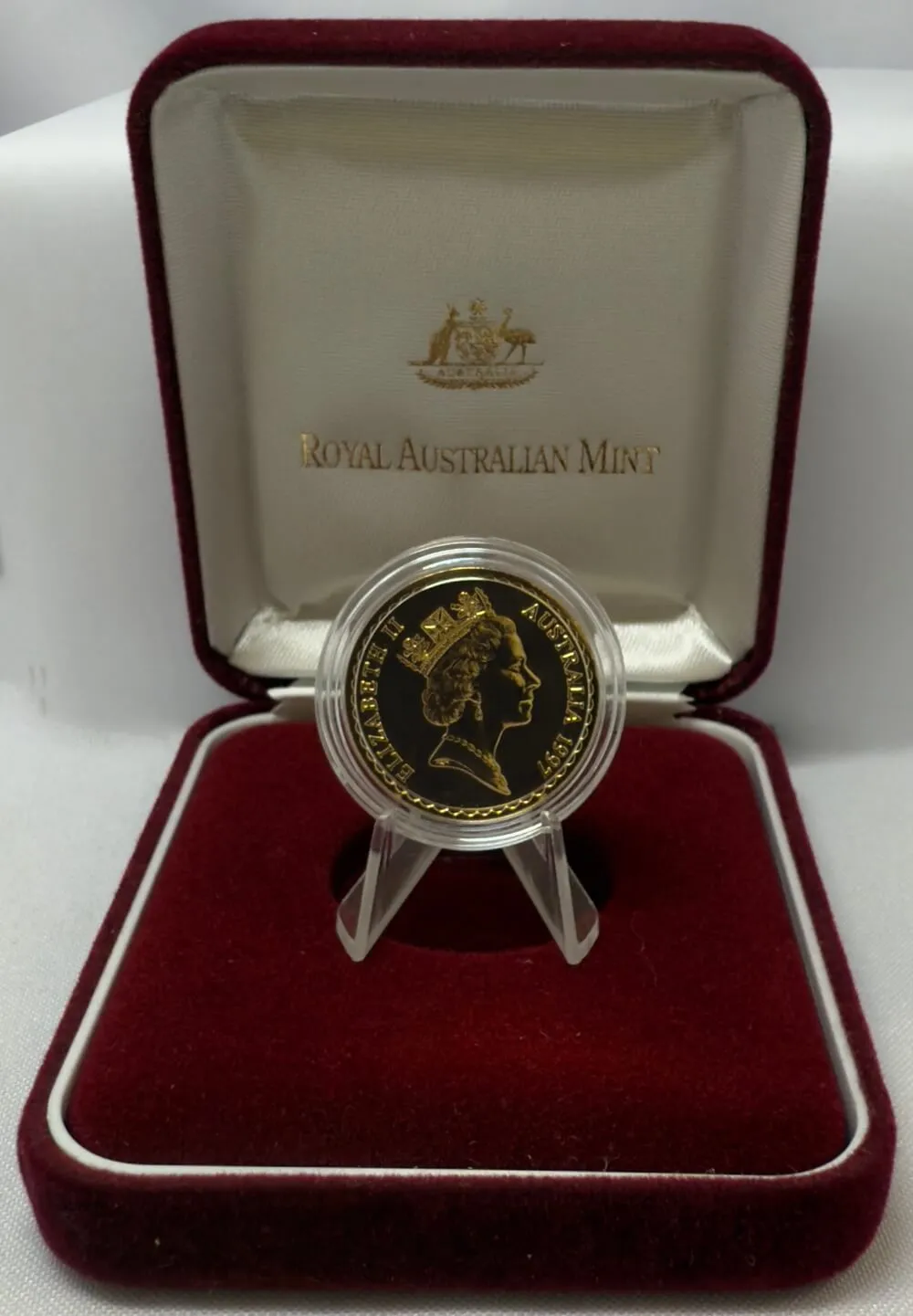 1997 Gold 100 Dollar Unc Coin Floral Emblems Kangaroo Paw product image
