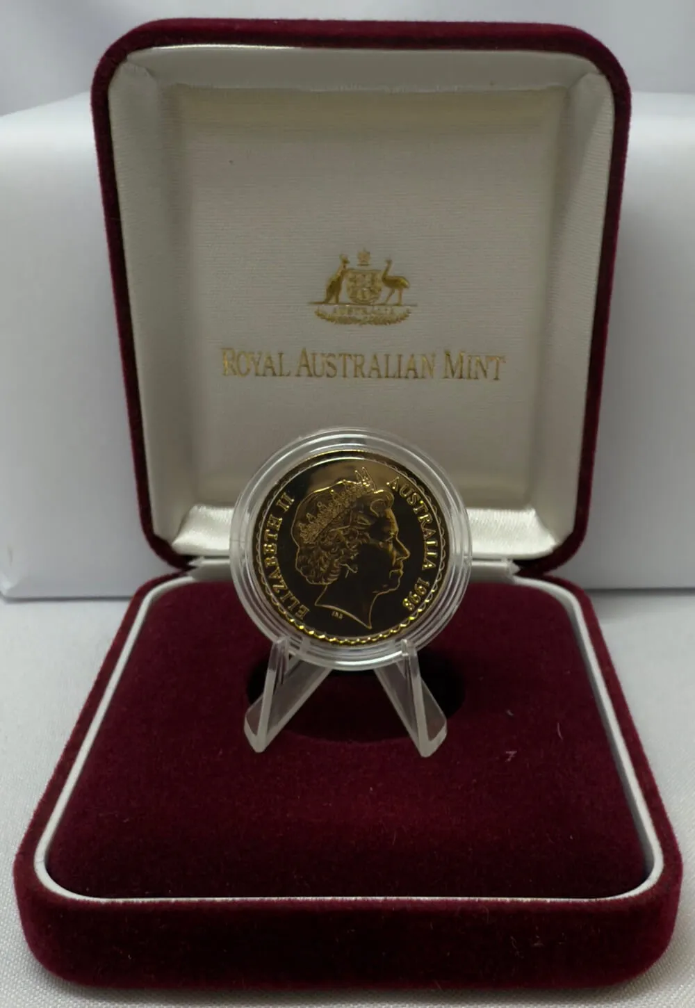 1998 Gold 100 Dollar Gold Unc Coin Floral Emblems Sturt Desert Pea product image