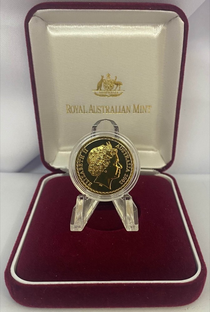 2002 Gold 100 Dollar Gold Unc Coin Floral Emblems Sturt Desert Rose product image