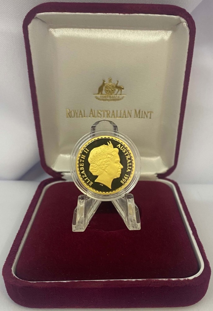 1998 Gold 100 Dollar Proof Coin Floral Emblems Sturt Desert Pea product image