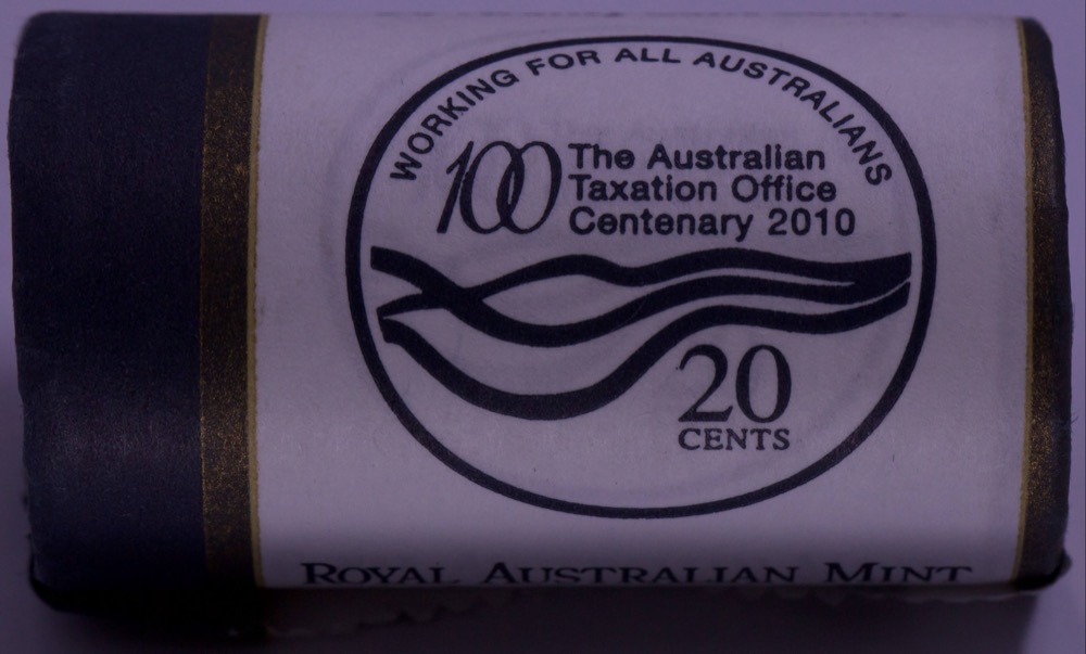 2010 Australian 20 Cent Mint Roll ATO Heads/Heads product image
