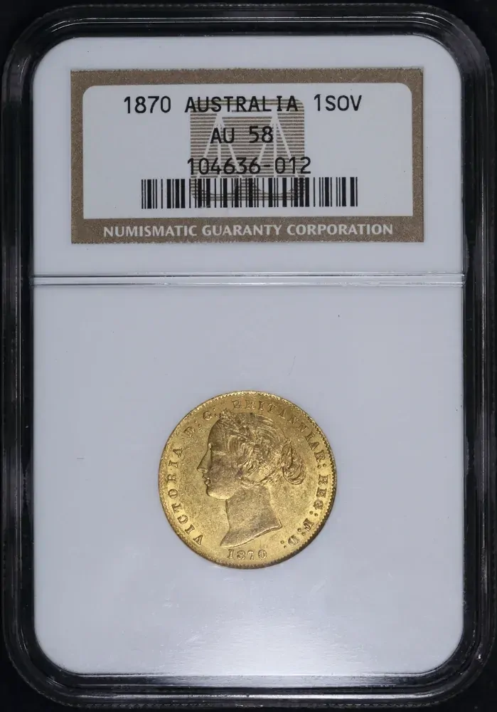 1870 Sydney Mint Type II Sovereign NGC AU58 product image