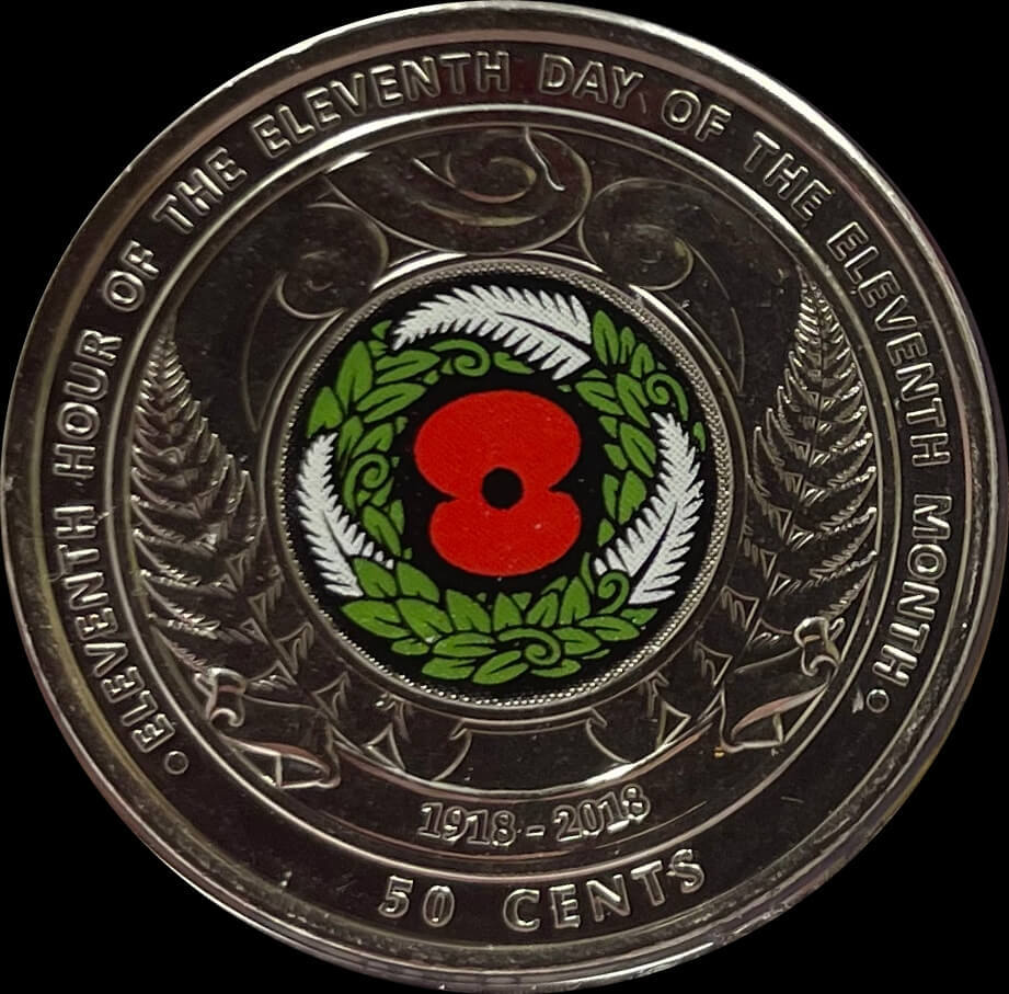 New Zealand 2018 50 Cent Uncirculated Coin Armistice product image