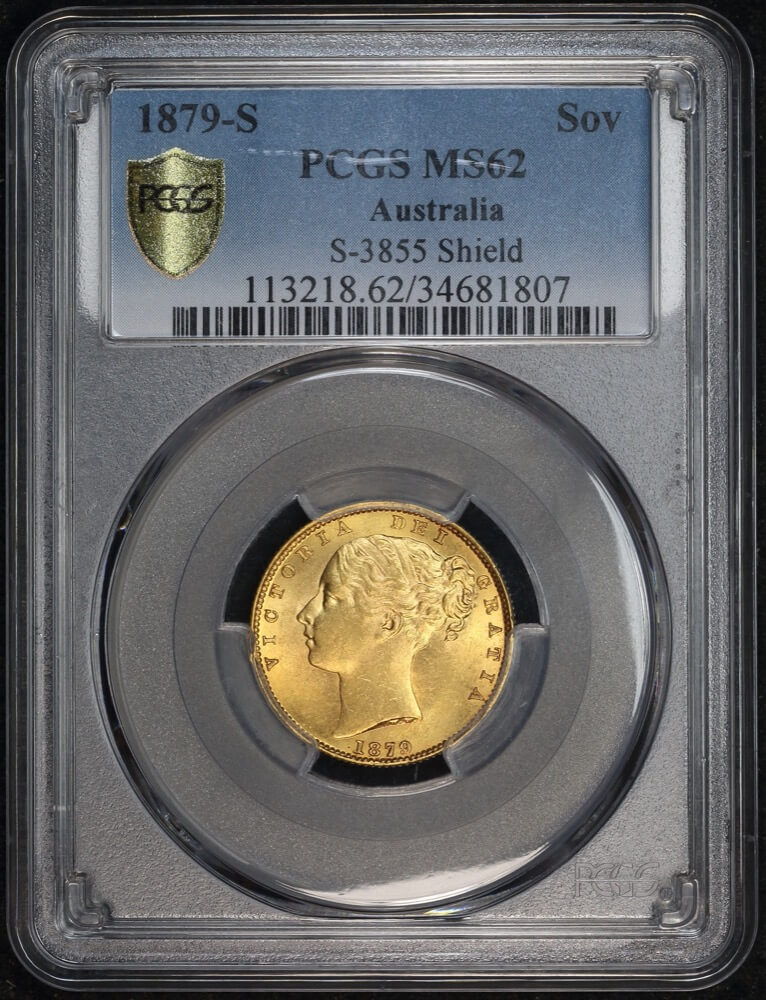 1879 Sydney Shield Sovereign Unc (PCGS MS62) product image