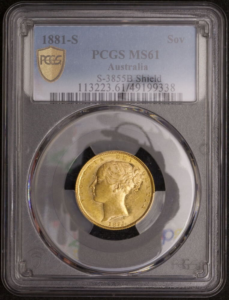 1881 Sydney Shield Sovereign PCGS MS61 product image