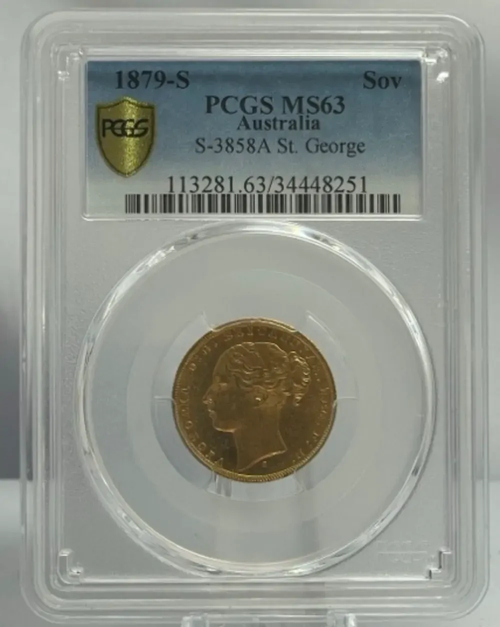 1879 Sydney Young Head Sovereign PCGS MS63 product image