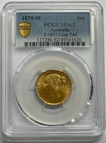 1879 Melbourne Young Head Sovereign Unc (PCGS MS62) product image