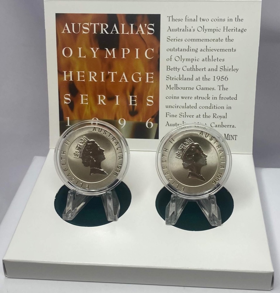 1995 Ten Dollar Specimen Pair Australia's Greatest Olympics product image