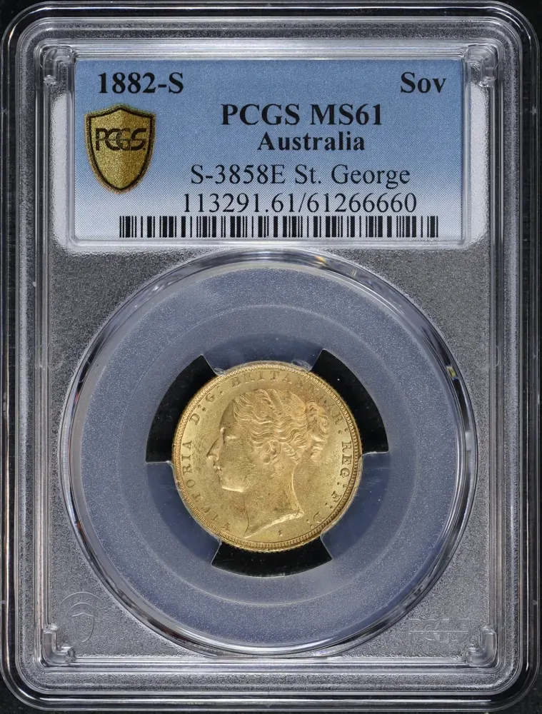 1882 Sydney Young Head Sovereign Unc (PCGS MS61) product image
