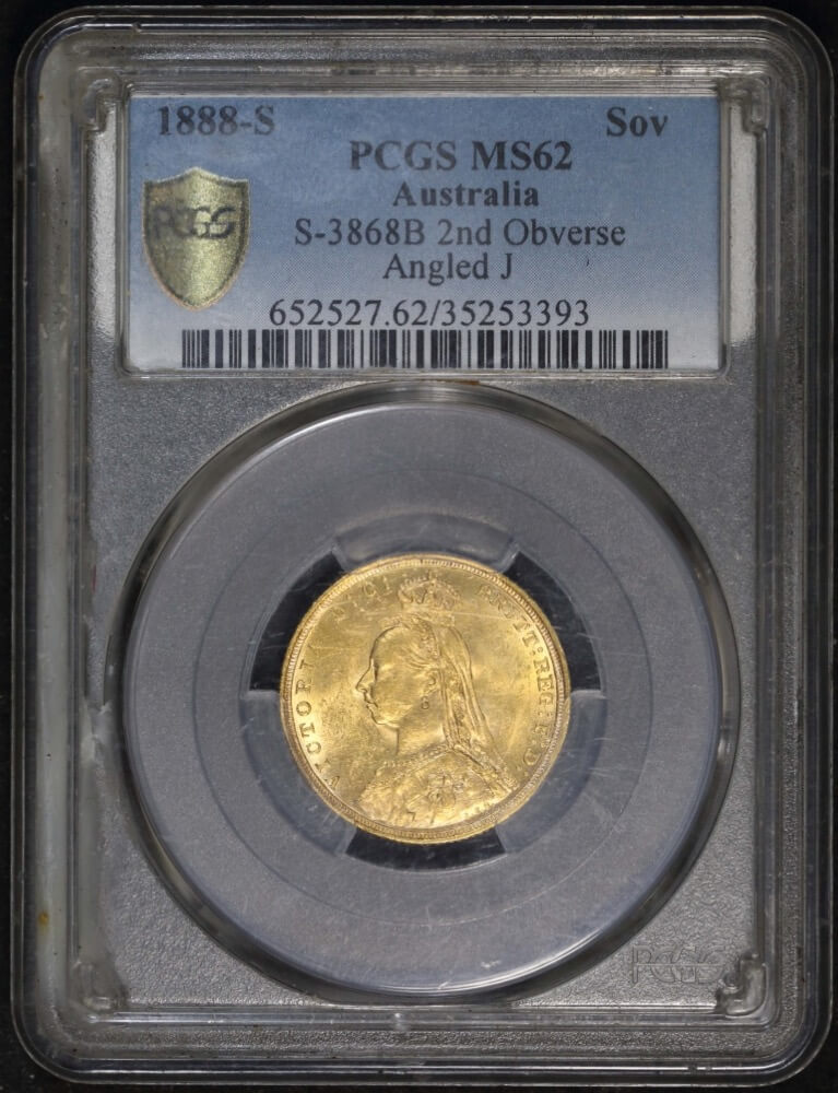 1888 Sydney Jubilee Head Sovereign Unc (PCGS MS62) product image