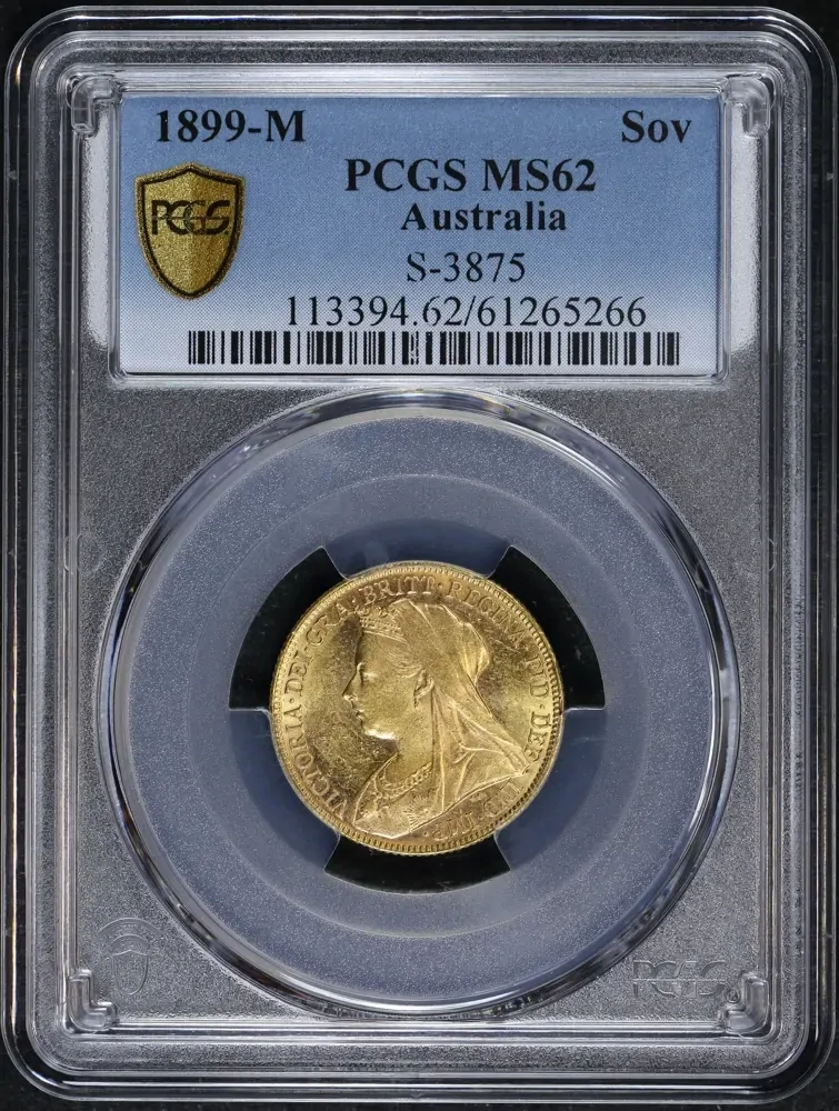 1899 Melbourne Veiled Head Sovereign Unc (PCGS MS62) product image