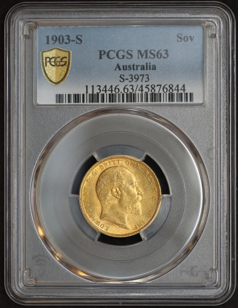 1903 Sydney Edward VII Sovereign Choice Unc (PCGS MS63) product image