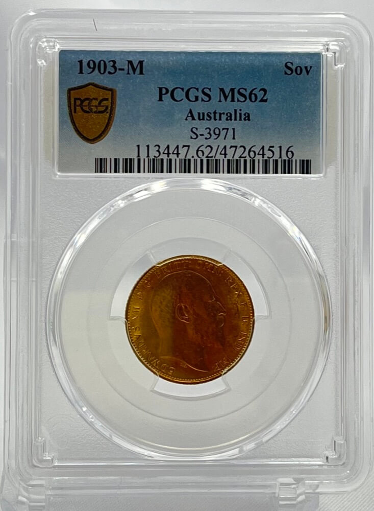 1903 Melbourne Edward VII Sovereign Unc (PCGS MS62) product image