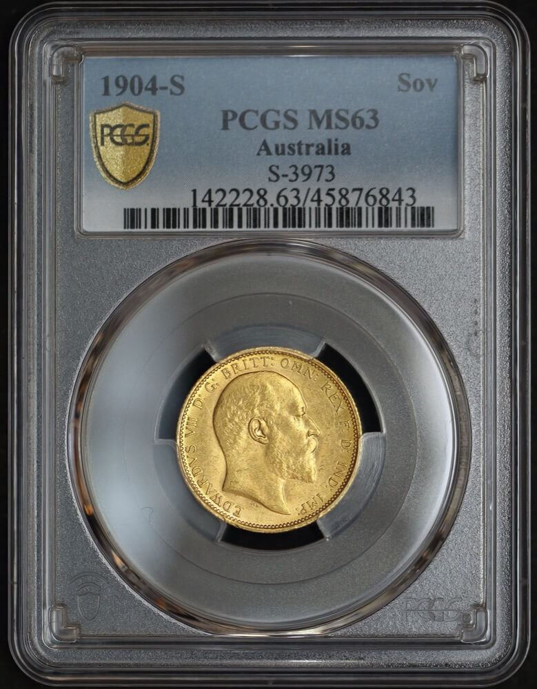 1904 Sydney Edward VII Sovereign Choice Unc (PCGS MS63) product image