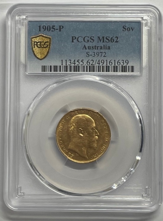 1905 Perth Edward VII Sovereign Unc (PCGS MS62) product image
