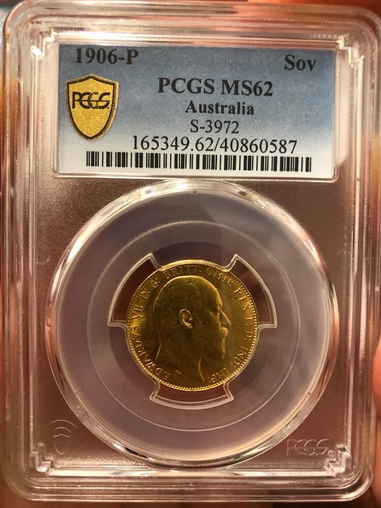 1906 Perth Edward VII Sovereign Unc (PCGS MS62) product image