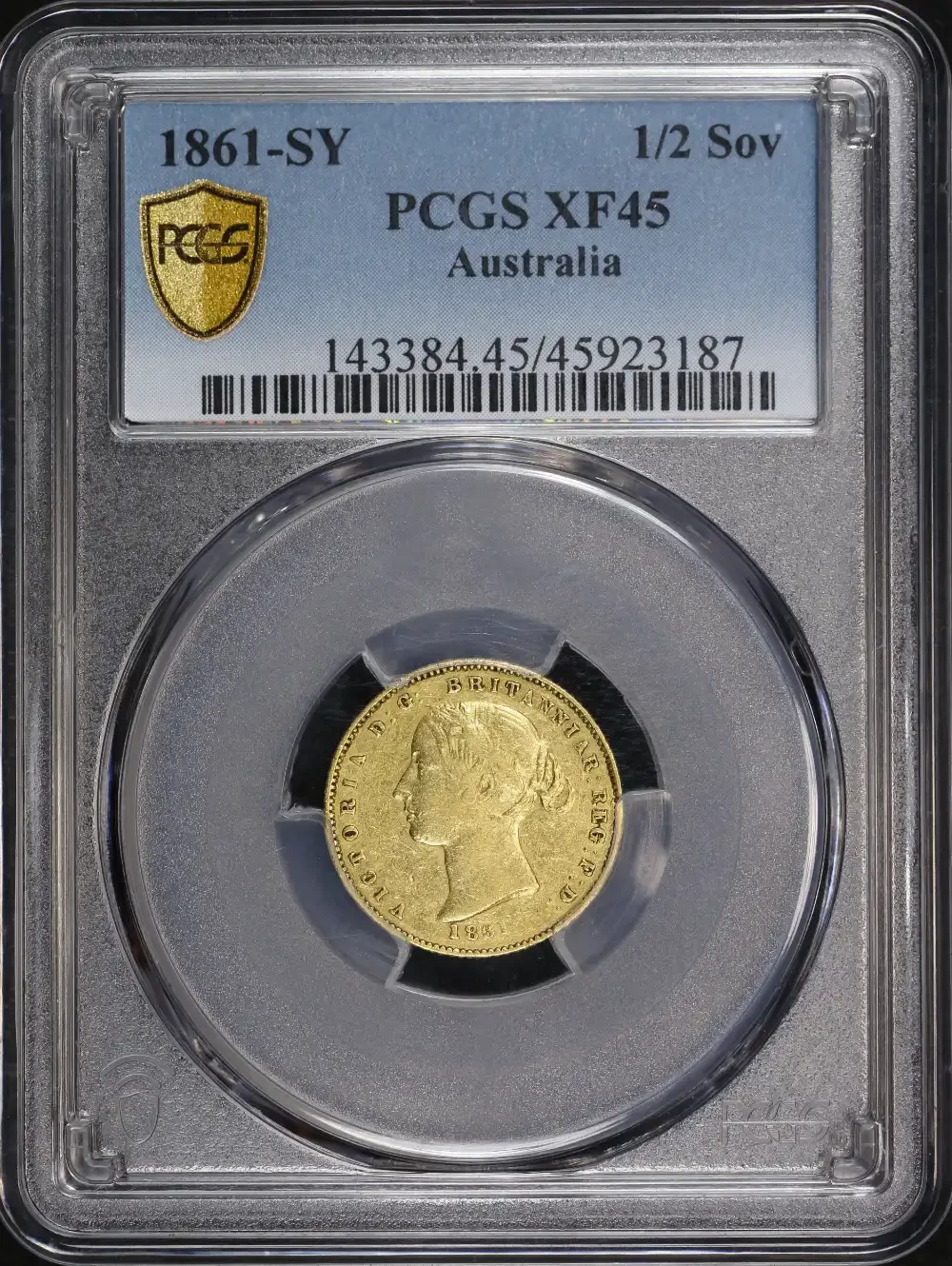 1861 Sydney Mint Type II Half Sovereign PCGS XF45 product image