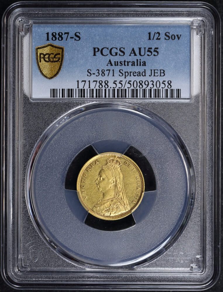 1887 Sydney Jubilee Head Half Sovereign PCGS AU55 product image